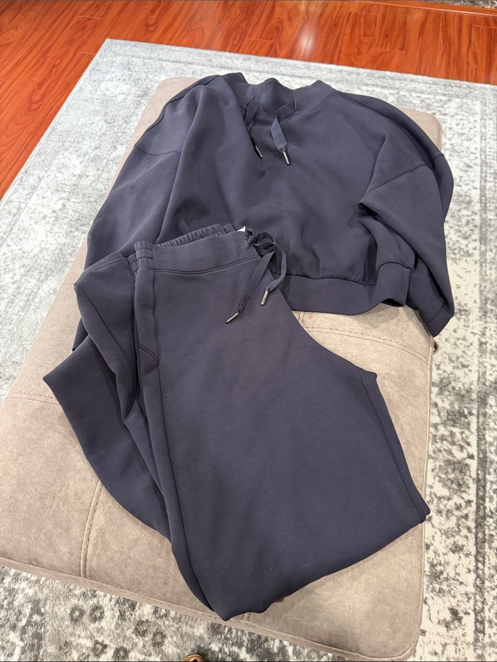 Spanx navy air essentials wide leg pants set M - Picture 4 of 7